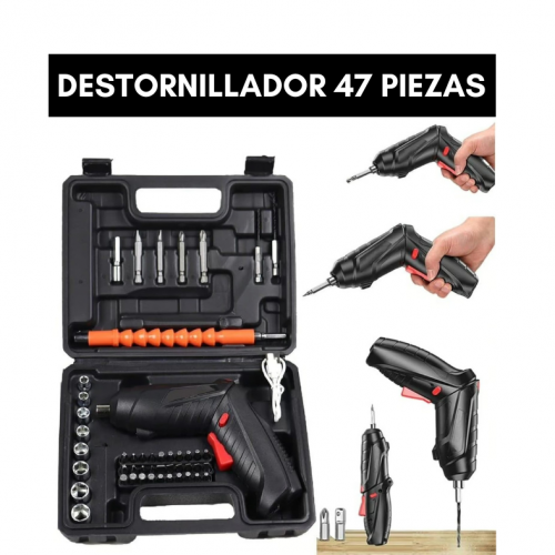 DESTORNILLADOR INALAMBRICO 47 PIEZAS- ENVIO GRATIS