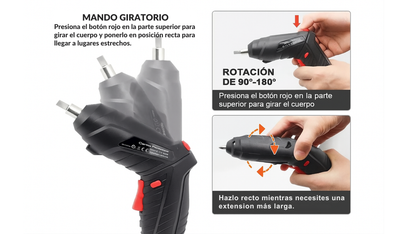 DESTORNILLADOR INALAMBRICO 47 PIEZAS- ENVIO GRATIS